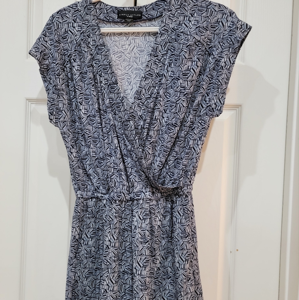 Blue and white pattern romper Size Small
